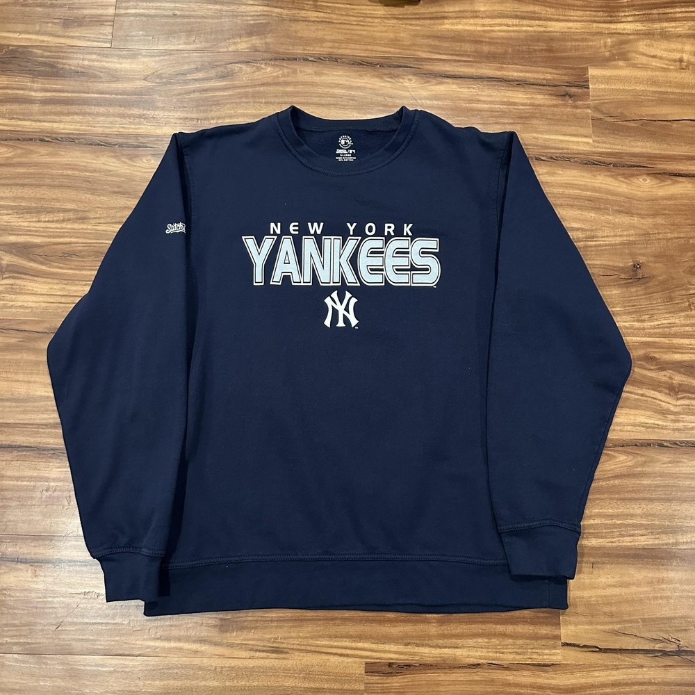 New York Yankees Sweatshirt Mens XL Blue MLB Baseball Stitches Crewneck